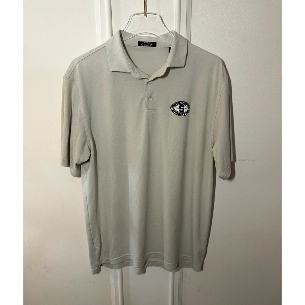 Penn State Football Letterman's Club Polo Men's Large For The Glory White NCAA